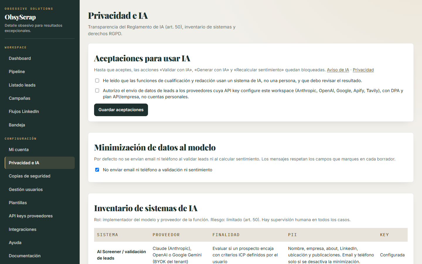 Privacidad e IA