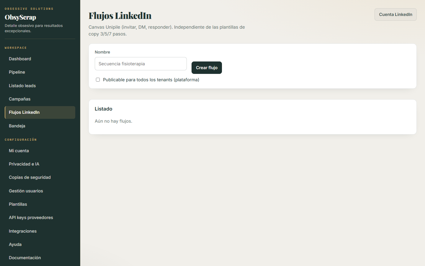 Flujos LinkedIn