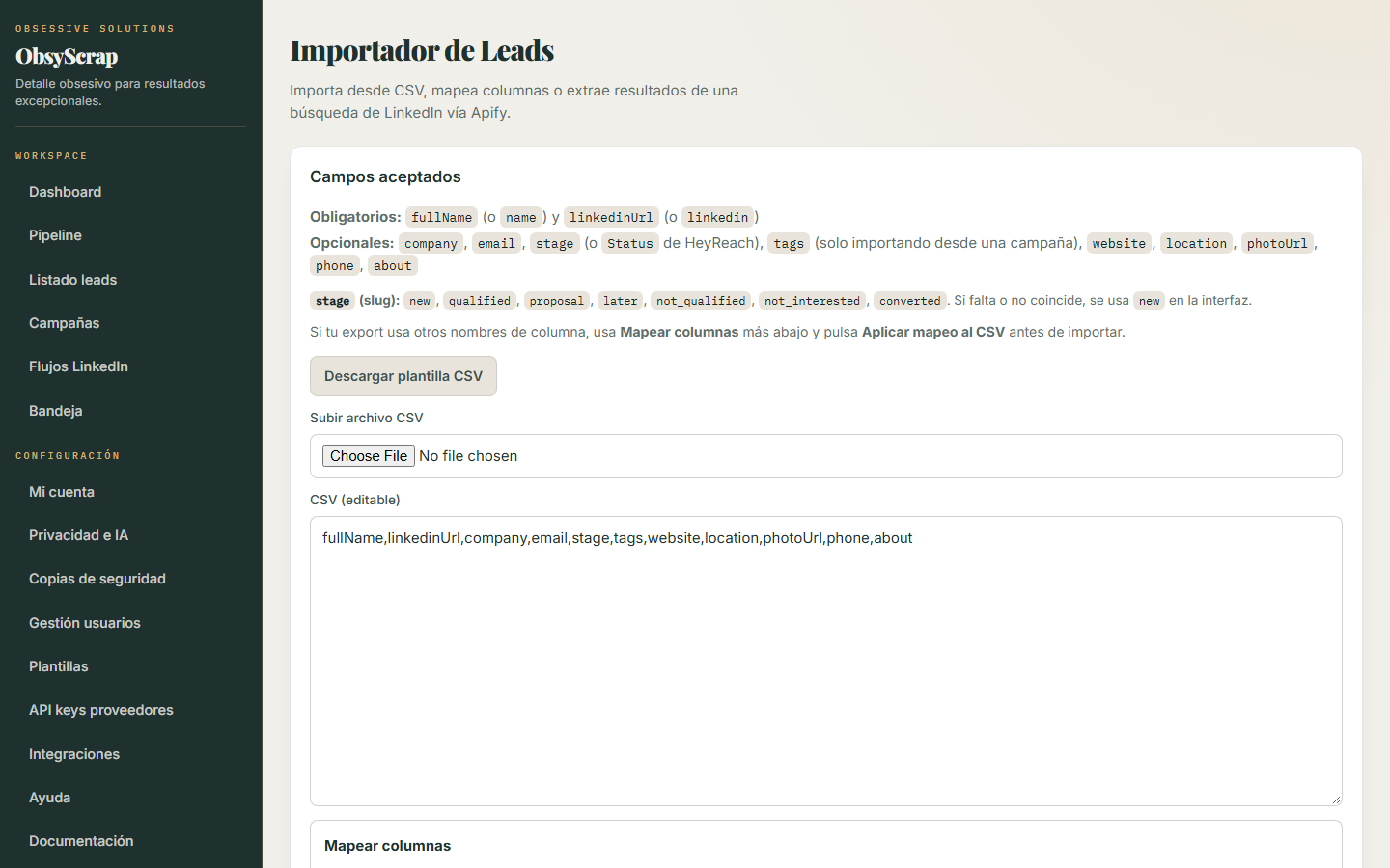 Importar leads